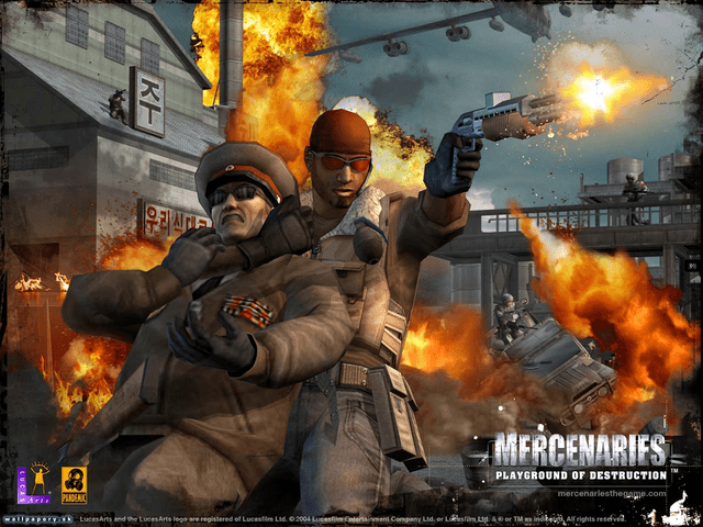 Mercenaries title screen for Xbox